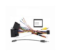 Garniture Intérieure Autocollant pour Tiguan 2010-2015 Panneau Façade Plastique pour Autoradio Cadre 9 Pouces Installation Câbles Lecteur Multimédia Android(High End Cables)