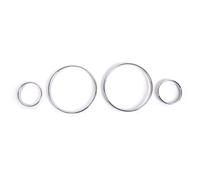 Garniture Intérieure Compatible Avec BMW Pour E38 E39 E53 X5 4 Pièces Tableau De Bord Voiture Cadran Cerclage Compteur Chrome Couvercle AC Décoration Intérieure Auto