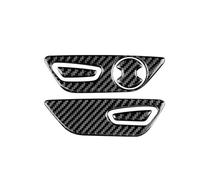 Garniture intérieure fibre carbone Pour Ford Pour Mustang 2015 - 2022 Autocollant Fiber Carbone Véritable Souple Bouton Siège