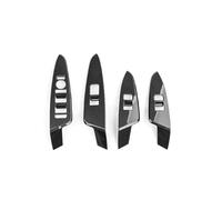 Garniture intérieure fibre carbone Pour Kia Pour Sportage NQ5 PE 2025 2026 Conduite Gauche Cache D'accoudoir Panneau Commande Lève-vitre Cadre Garniture Bouton(Carbon Fiber)