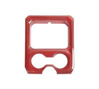 Garniture Intérieure Porte-gobelet pour Dodge pour RAM 1500 2018 - 2025 Accessoires Voiture Compartiment Rangement Décoration Panneau Coration Panneau(Red carbonfiber)