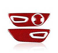 Garniture intérieure Pour Ford Pour Mustang Pour GT 2015 2016 2017 2018 2019 2020 Fibre De Carbone Bouton De Réglage Du Siège De Voiture Panneau Console Autocollant Décalcomanie Garniture Intérieure