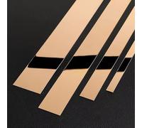 Garniture Murale Auto-adhésive En Acier Inoxydable, Bande De Moulage En Métal Flexible 3m, Ruban Décoratif à Décoller Et à Coller Pour Plafond, Bord (Size:2.5cm Width (0.98 inch),Color:Miroir or rose)