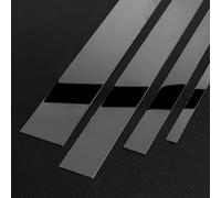 Garniture Murale Auto-adhésive En Acier Inoxydable, Bande De Moulage En Métal Flexible 3m, Ruban Décoratif à Décoller Et à Coller Pour Plafond, Bord (Size:6cm Width (2.36 inch),Color:Miroir noir)