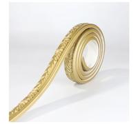 Garniture murale, Autocollants de bordure papier peint à décoller et coller, garniture plinthe, décoration miroir 3D, bandes auto-adhésives, longueur 5 m, largeur 28 mm(Brown Bruin)