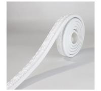 Garniture murale, Autocollants de bordure papier peint à décoller et coller, garniture plinthe, décoration miroir 3D, bandes auto-adhésives, longueur 5 m, largeur 28 mm(White)