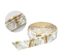 Garniture murale métallisée, Ligne de taille mur plinthe, garniture murale en mousse auto-adhésive, couverture, rouleau 8 cm X 10 m, multicolore(Gold Marble)