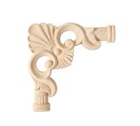 Garniture murale rétro en bois à motif floral français pour porte d'armoire, finition naturelle, décoration d'intérieur pour bureau
