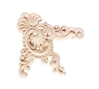 Garniture murale rétro en bois à motif floral français pour porte d'armoire, finition naturelle, décoration d'intérieur pour bureau