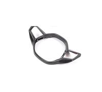 Garniture panneau commande Autocollant Garniture Cadre Volant Voiture En Fibre Carbone ABS Pour BMW Série 5 G60 2024 2025(Style C Carbon Fiber)