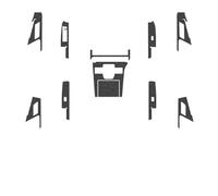 Garniture panneau commande Autocollant Protection Pour Vitres Voiture Pour Toyota BZ4X EA10 2022-présent Film Protection Pour Portière Intérieure(Le noir)