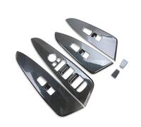 Garniture panneau Console centrale Panneau Accoudoir Porte Voiture Fiber Carbone, Bouton Commutation Lève-vitre, Accessoires De Garniture Pour KIA Pour Sportage NQ5 2021 2022 2023 2024 Panel Cover Tri