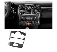 Garniture Panneau Console Centrale Pour Clio 3 2006 2007 2008 2009 2010 2011 2012 Autocollant En Fiber De Carbone Véritable Souple Accessoires D'intérieur Panneau CD AC De Voiture Garniture Panneau Co