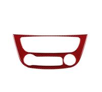 Garniture Panneau Console Centrale pour Fluence pour Megane RS 2009 2010 2011 2012 2013 2014 LHD RHD Autocollant en Fibre Carbone Souple pour Interrupteur Central Panel Cover Trim(Type A Red Carbon)
