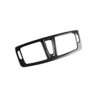 Garniture Panneau Console Centrale pour Megane RS 2009-2014 LHD RHD Autocollant en Fibre Carbone Souple Véritable Console Centrale Voiture Garniture Sortie d'air Panel Cover Trim(Black Carbon)