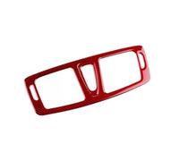 Garniture Panneau Console Centrale pour Megane RS 2009-2014 LHD RHD Autocollant en Fibre Carbone Souple Véritable Console Centrale Voiture Garniture Sortie d'air Panel Cover Trim(Red Carbon)