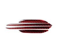 Garniture panneau console Pour A4 B9 RS4 S4 2017-2019 Accessoires Décoratifs Intérieurs Voiture En Fibre Carbone Autocollants Haut-parleur Porte Intérieure Bande Garniture(Red)