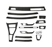 Garniture Panneau Console Pour BMW Série 3 E90 2005-2013 Fibre Carbone Voiture Intérieur Avant Lumière Tableau Bord Panneau Commande Central Revêtement Habillage Autocollant Décor Console Centrale Voi