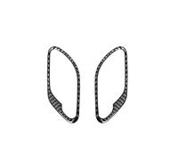 Garniture panneau console Pour BMW Série 5 1998 1999 2000 2001 2002 2003 Autocollants Décoratifs En Fibre Carbone Pour Poignée Porte Voiture(Black front)