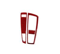Garniture panneau console Pour BMW X3 F25 X4 F26 2011-2015 2016 2017 Autocollants Rouges En Fibre Carbone Décoration Intérieure Voiture(Gear panel B)