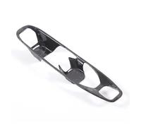 Garniture panneau console Pour Chevrolet Pour Corvette C8 2020 2021 2022 2023 Autocollant Pour Bouton De Changement Vitesse Console De Voiture En Fibre Carbone Véritable(Forging pattern)