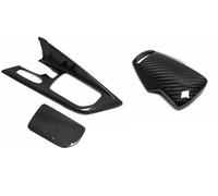 Garniture panneau console Pour Corvette C8 Coupé Z51 2020-2022 Panneau Commande Central Voiture En Fibre Carbone Porte-gobelet D'eau Pommeau Levier Vitesse Garniture Bande(H)