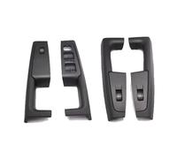 Garniture Panneau Console pour Skoda pour Superb 2008-2013 4 Pièces Beige Gris Noir Avant Arrière Poignée Porte Intérieure Cadre Interrupteur Panneau Commande Garniture Panneau Console Centrale(Black