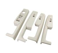 Garniture Panneau Console pour Skoda pour Superb 2008-2013 4 Pièces Beige Gris Noir Avant Arrière Poignée Porte Intérieure Cadre Interrupteur Panneau Commande Garniture Panneau Console Centrale(Beige