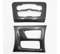 Garniture panneau For Dodge For Charger 2015-2023 Carbon Fiber Look Central Control Gear Shift Panel & Air Conditioning Cover Stickers(Black Carbon Fiber LOOK)
