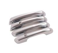 Garniture Poignée extérieure de Voiture Compatible Avec Hyundai Pour Venue 2019 2020 2021 2022 Voiture Carbone Fibre Chrome Porte Poignée Couvercle Cuve Garniture Autocollant Style Accessoires(Silver)