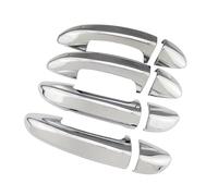 Garniture Poignée Porte Compatible Avec VW Pour Golf 6 Pour MK6 2008-2013 Fibre Carbone Chromé Poignée Porte Couverture Extérieure Protection Attrape Capuchon Autocollants Accessoires Voiture