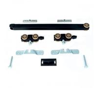 Garniture pour rail invisible Xperta porte coulissante bois max 100 kg - fixation manuelle - 2 amortisseurs ARGENTA
