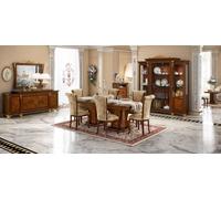 Garniture Salle à manger Set Vitrine Table 6x Chaise Commode Miroir Baroque Nouveau 10pcs.