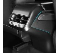 Garniture Sortie d'Air Compatible Avec Tesla Pour Model 3 Pour Model Y 2017 2018-2022 Garniture Couvercle Ventilation Climatisation Arrière Couvercle Anti-coup Pied Accessoires Protection Voiture (Si