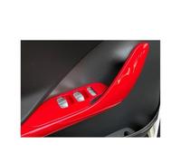 Garniture Sortie d'air Latérale Cadre Pour Smart Pour Elf #1 2022 Autocollants De Panneau Bouton Commutateur Fenêtre Voiture Accoudoir Intérieur Couverture Décorative(1 set-red)