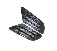 Garniture spoile Décoration latérale de voiture, évent d'admission d'air, couverture de calandre, autocollants de panneau de Ventilation Voiture Aileron Latéraux Garniture(Carbon Fiber)