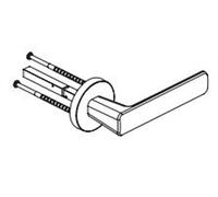 Garniture sur rosace béquille/béquille entraxe 70 mm cylindre double entrée ABLOY EH00625130H140