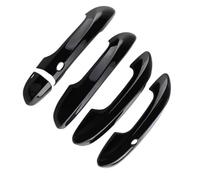 Garniture Voiture Compatible Avec MG4 Pour EV 2022 2023 2024 Moulures Extérieures Coque Poignée Voiture Remplacement LHD/RHD Autocollant Poignée Porte Voiture En Fibre De Carbone(Black)