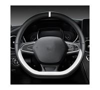 Garniture Volant Voiture pour Renault pour Captur pour Duster pour Megane 2/3 pour Clio pour Logan pour Laguna 2 Housse De Volant De Voiture en Cuir PU Couvercle Bouton Volant (Couleur : White D SHAP