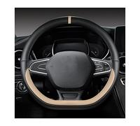 Garniture Volant Voiture pour Renault pour Captur pour Duster pour Megane 2/3 pour Clio pour Logan pour Laguna 2 Housse De Volant De Voiture en Cuir PU Couvercle Bouton Volant (Couleur : Beige D SHAP
