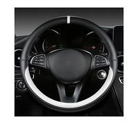 Garniture Volant Voiture pour Renault pour Captur pour Duster pour Megane 2/3 pour Clio pour Logan pour Laguna 2 Housse De Volant De Voiture en Cuir PU Couvercle Bouton Volant (Couleur : White O SHAP