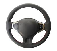 Garniture Volant Voiture pour Renault pour Koleos 2009-2014 pour Samsung QM5 Couverture De Volant De Voiture en Cuir Artificiel Noir Cousu À La Main Couvercle Bouton Volant (Couleur : Light Blue Thre