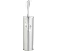Garniture WC WENKO Alvaro - inox mat, fermé, Ø10x45 cm, brosse incluse