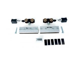 Garniture Xperta pour porte en verre 100 kg avec pinces à verre - 2 softclose ARGENTA