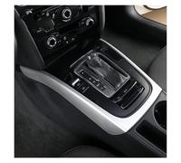 Garnitures d'aération Garniture Cadre Panneau Changement Vitesse Console Centrale Voiture pour pour Q5 pour 8R 2009 2010 2011 2012 2013 2014 2015 2016 2017 Panneau Console Centrale(Silver)