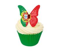 Garnitures de gâteau en forme de papillon Gaufrettes prédécoupées comestibles 24 pcs Portugal