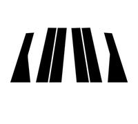 Garnitures extérieures Compatible avec Jeep pour Cherokee KL 2014 2015 2016 2017 2018 2019-2023 Autocollants Garniture Montant Central De Porte Et Fenêtre, Noir Piano Brillant, Style Automobile