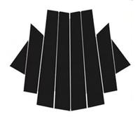 Garnitures extérieures Compatible avec MGZS pour MG ZS ZS11 ZX ZST 2017-2024 8 Pièces Garniture Fenêtre Voiture Couverture Noire Porte Centrale Colonne Pilier Poteau Autocollants Décalcomanies