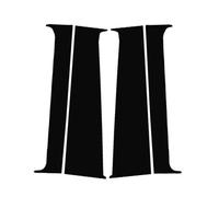 Garnitures extérieures Compatible avec VW pour T5 T6 2016 4 Pièces Noir Brillant Voiture Pilier Montant Porte Fenêtre Garniture Kits BC Colonne Autocollants Auto Accessoires Extérieurs