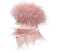 Garnitures longues plumes d'autruche naturelles ruban pour vêtements couture décoration 6-18 cm rose 6-8 cm